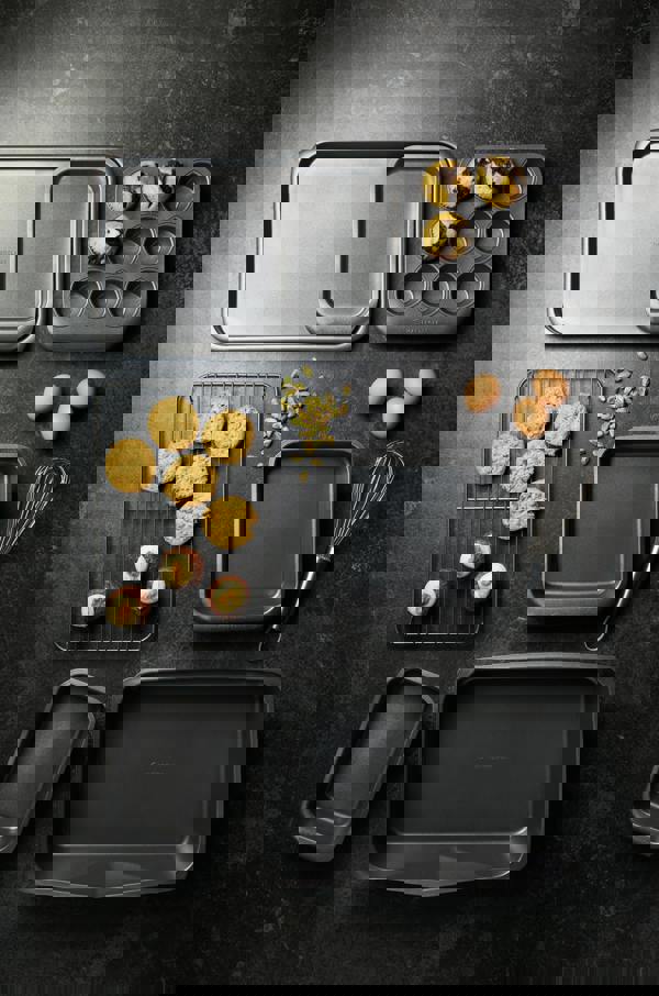 MasterClass Smart Space Seven-Piece Non-Stick Stackable Baking Equipment Set