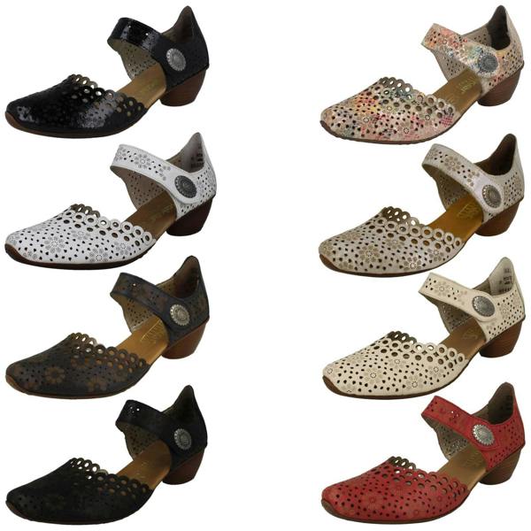 Rieker Ladies Rieker Punched Detailed Summer Shoes 43753