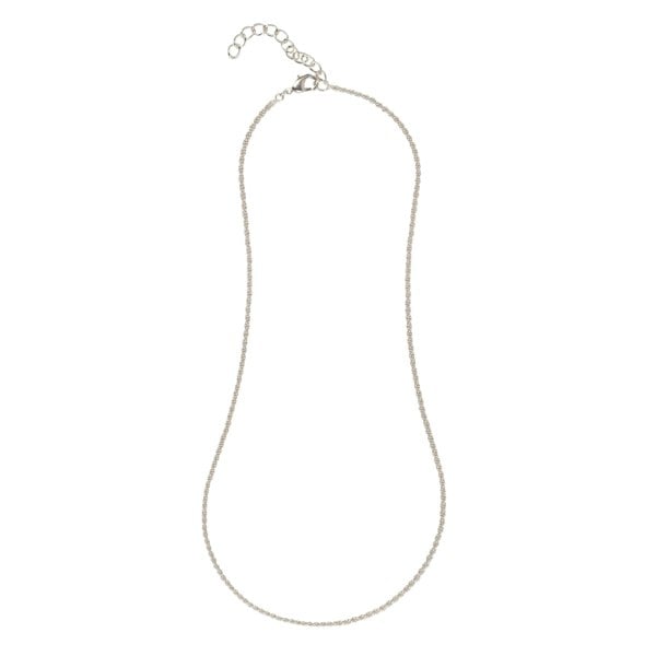 Rope Chain Necklace Silver 17" - Lila Rasa