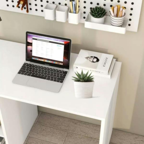 Havendro 100cm Computer Desk with Drawer & 2 Shelves Home Office Laptop Table