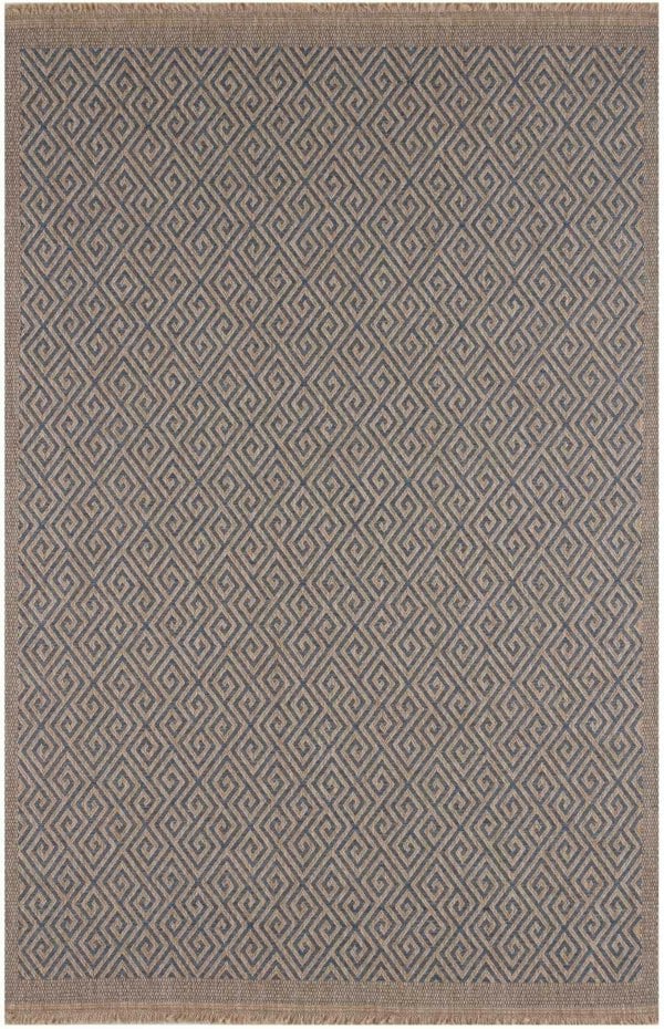 Nature Blue outdoor rug is resistant to moisture and UV protected