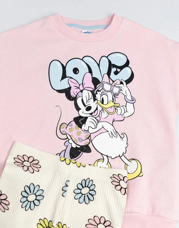 Vanilla Underground Disney Minnie Mouse Girls Pink Minnie Sweatshirt and Joggers Set