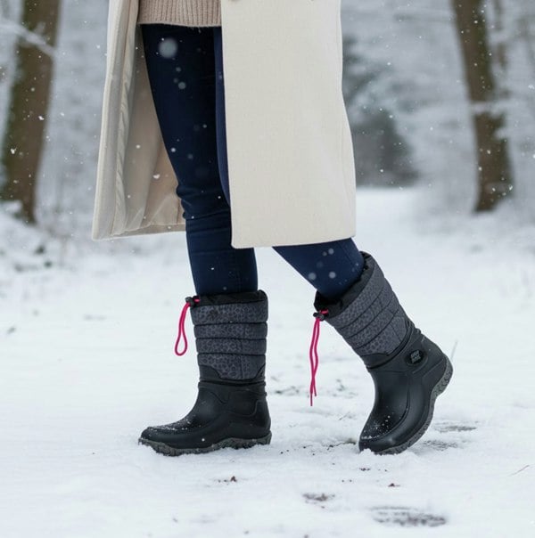 Mud Dogs NORDIC Womens Snow Boot Boots,Wellingtons (Womens) Black/Leopard