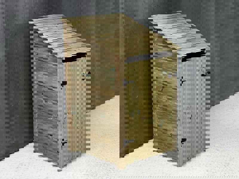 Arbor Garden Solutions Wooden Premium Tongue/Groove Log Store with Door and Shelf (W-79cm, H-126cm or H-180cm, D-88cm)