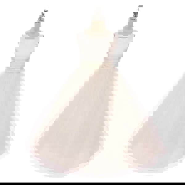 Girls Ivory Flower Girl Dress with matching sash