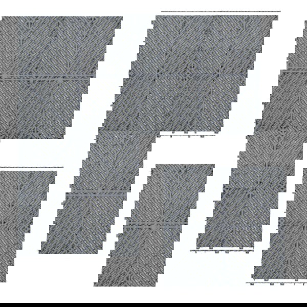 Monstershop Vented Garage Floor Tiles x 225 With Edges - Grey
