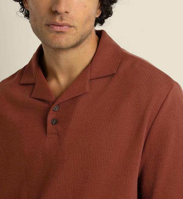 Larsson & Co Sommer - Wavy Rib Polo Shirt