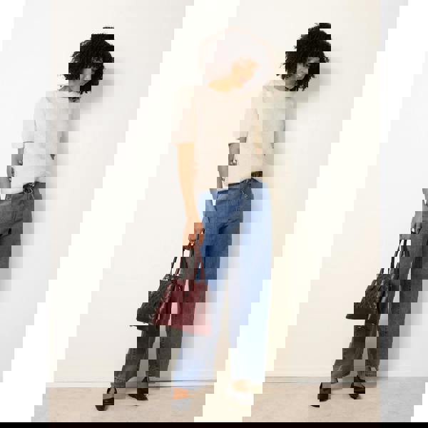 Blue Vanilla Draw String Wide Leg Denim Trousers