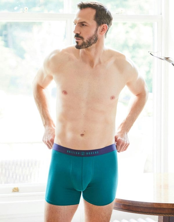 British Boxers Multipack! 4 Pairs of Men's Bamboo Stretch Trunks - Warm Spice