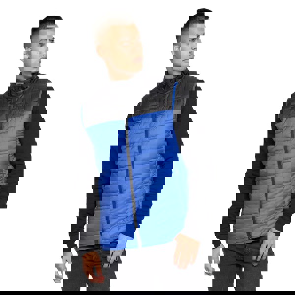 Crosshatch Mens Presnell High-Neck Gilet - Blue