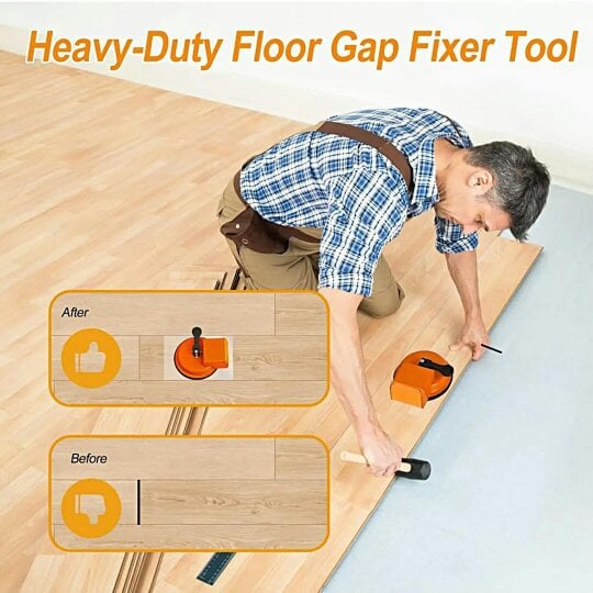 Havendro Heavy Duty Floor Gap Fixer Tool With Rubber Mallet, Iron Body&Strong Suction Cup