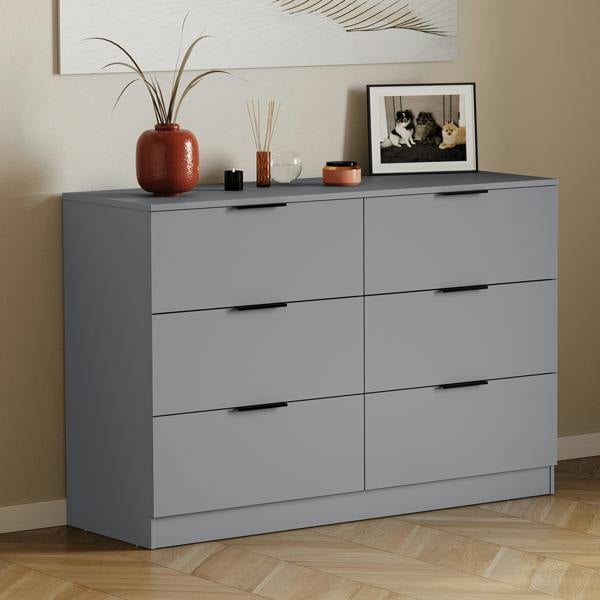 Vida Designs Trega 6 Drawer Chest, Black