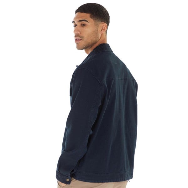 Lyle & Scott Washed Drill Overshirt Jacket - Navy Blue