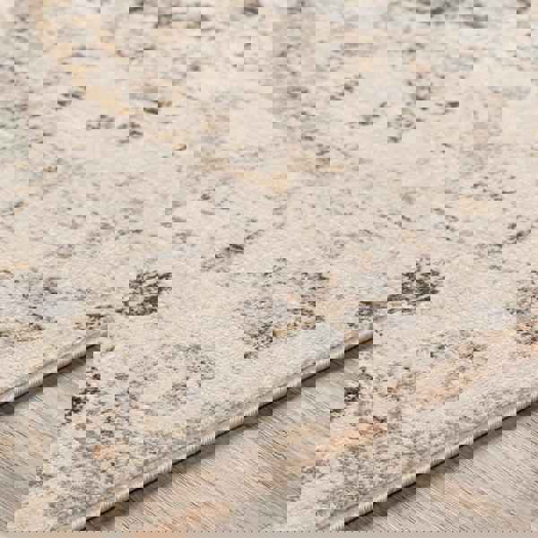 Livabliss Indigo-Vintage Beige Grey Black Traditional Floral Boho Rug