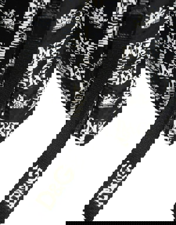 Crown Logo Nylon Backpack with Leather Accents