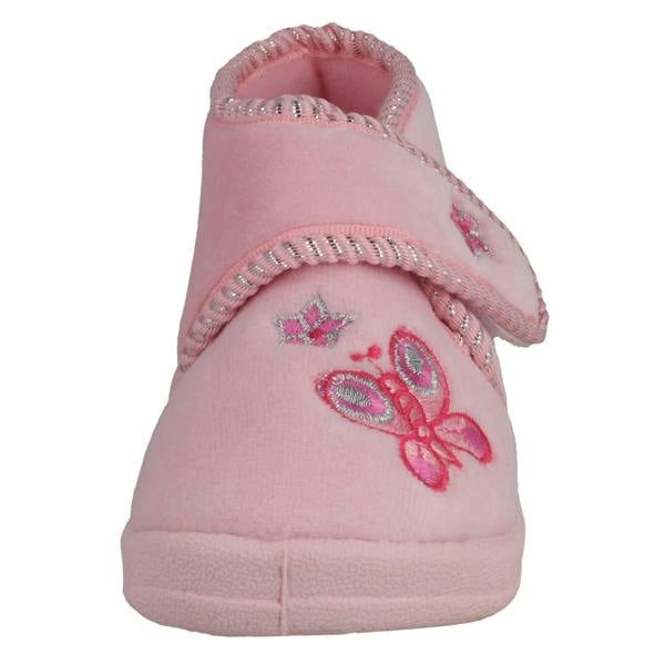 Spot On Girls Spot On Bootee Slippers With Butterfly Detail X2030