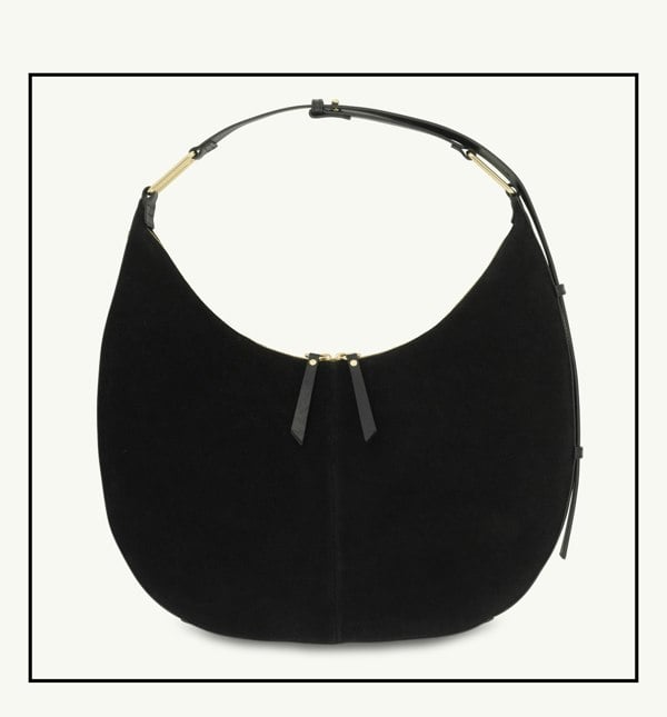 Apatchy London The Nora Suede Bag - Black