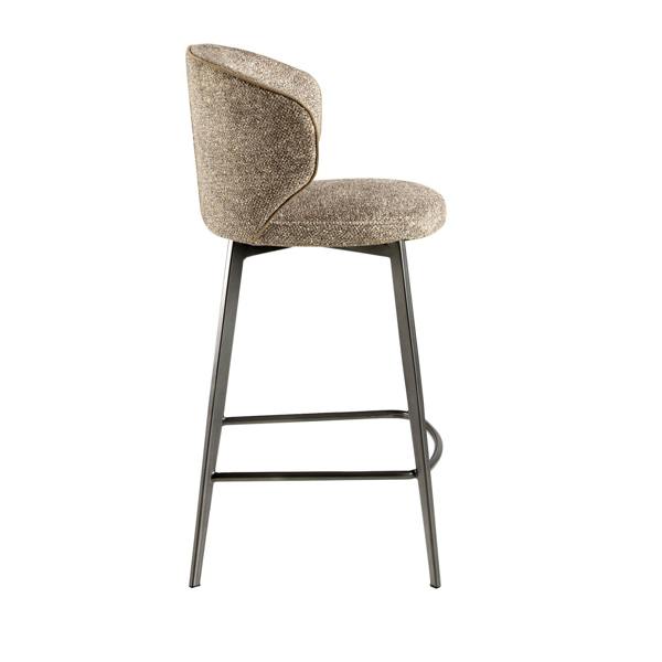 Angel Cerdá Stool upholstered in mottled brown fabric 4241