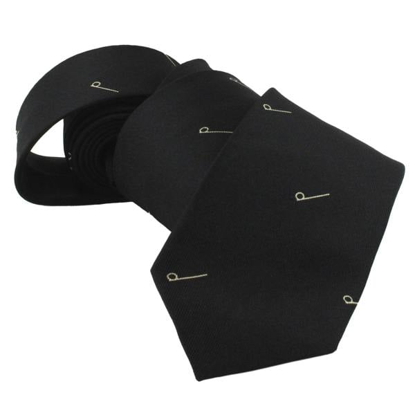 Dunhill Black Longtail Monogram Silk Narrow Tie – 5.5cm Blade