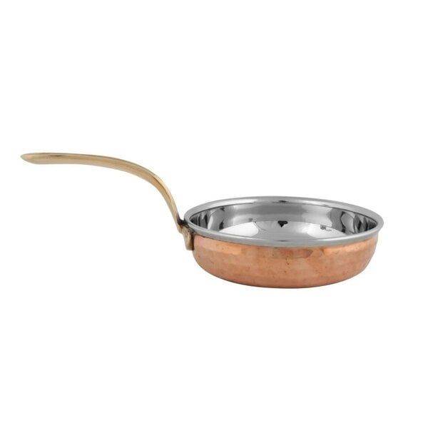 Dyzi 13cm Copper Steel Frying Pan with Long Brass Handle