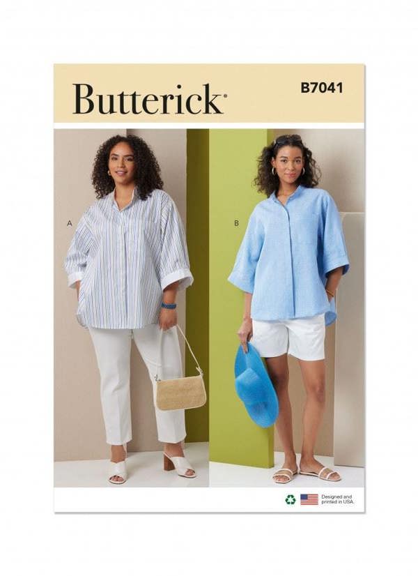 Butterick Sewing Pattern 7041, Tops, Shirts for Women, AA (10-12-14-16-18) - Intermediate