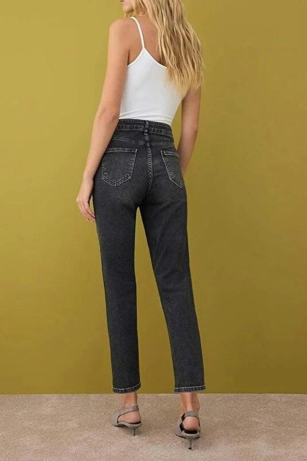 WOVCOR High Waist Comfort Mom Jeans