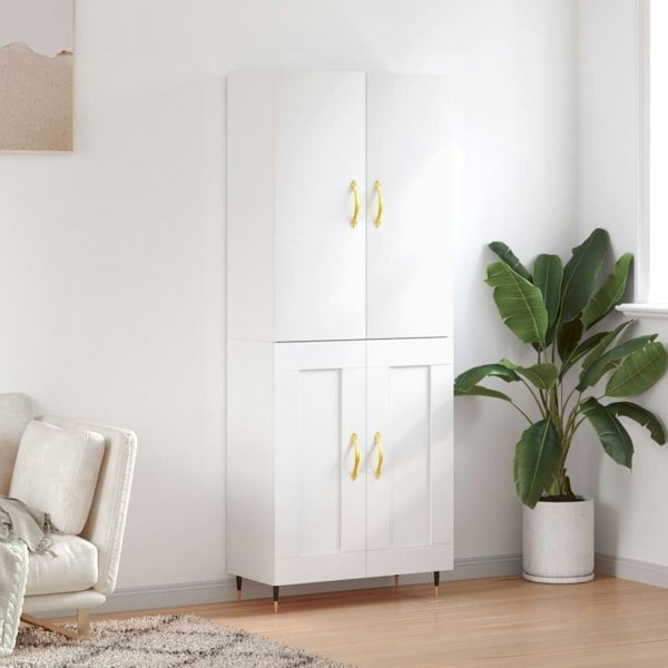 Berkfield Highboard White 69.5x34x180 cm Engineered Wood