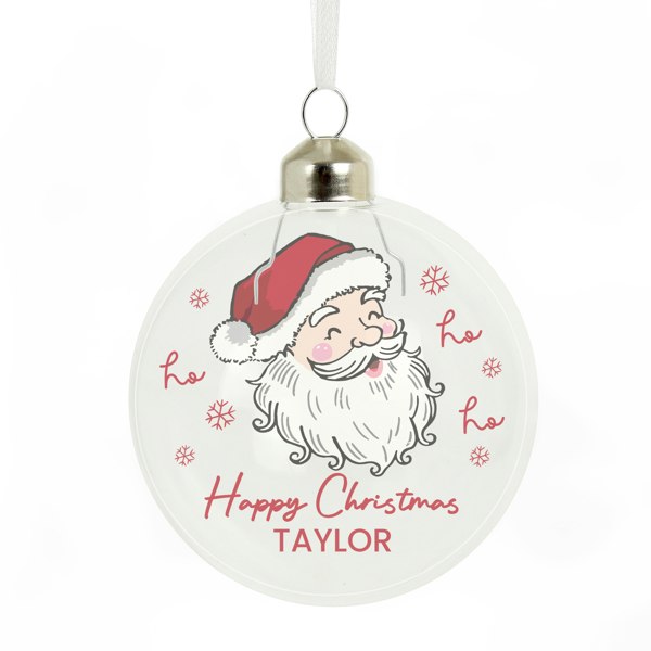 Personalised Memento Company Personalised Santa Glass Bauble