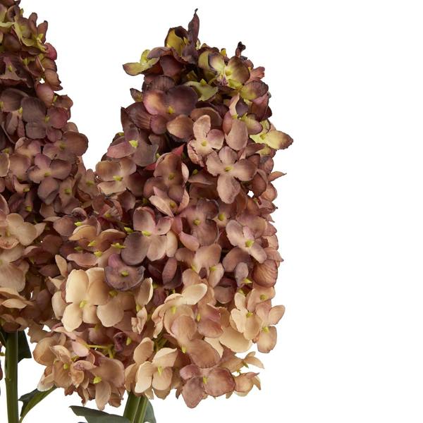Wyld Haus Set of 3 Artificial Flowers Burgundy Spear Hydrangea Stems