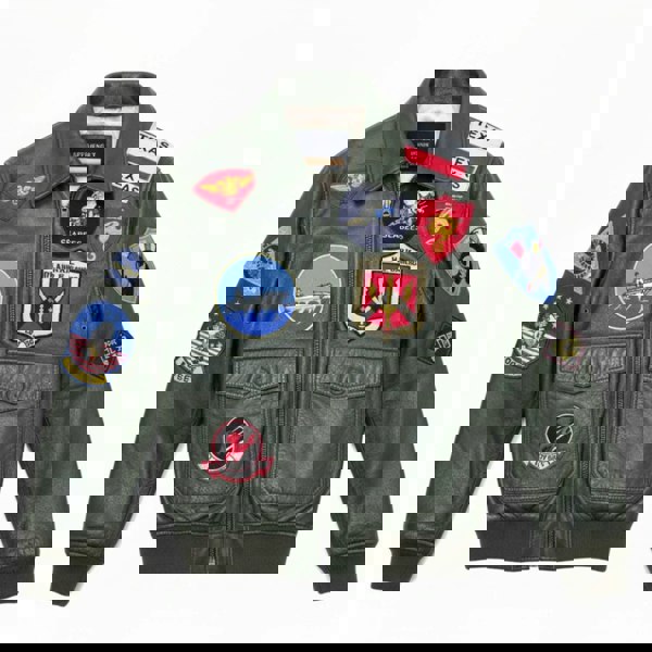 Leather Company Men's Cowhide Top Gun Maverick Leather Aviator Bomber Jacket