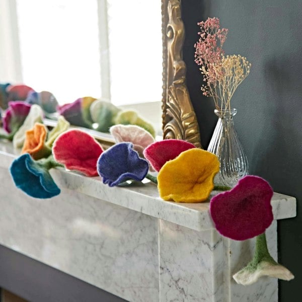 Felt Flower Garland Fair Trade