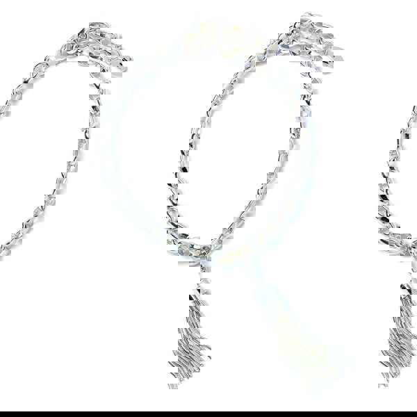 Sterling Silver Tassel Adjustable Chain Link Bracelet - MYLEE London