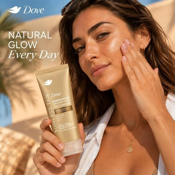 Dove Summer Revived Tanning Lotion 200ml, Light to Medium Sunkissed Glow
