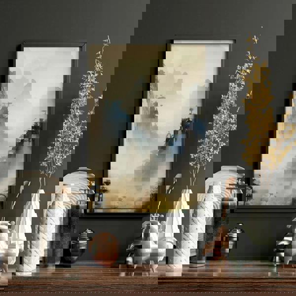 Living Room Wall Decor Modern | Set of 3 Asian Inspired Wall art Prints