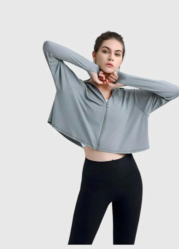 Anniou UPF 50+ Hooded Cropped Shirt