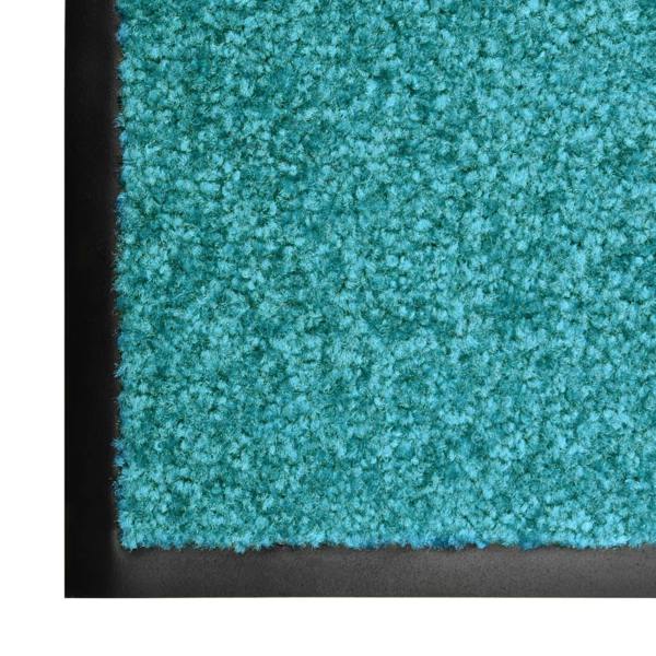 Berkfield Doormat Washable Cyan 120x180 cm