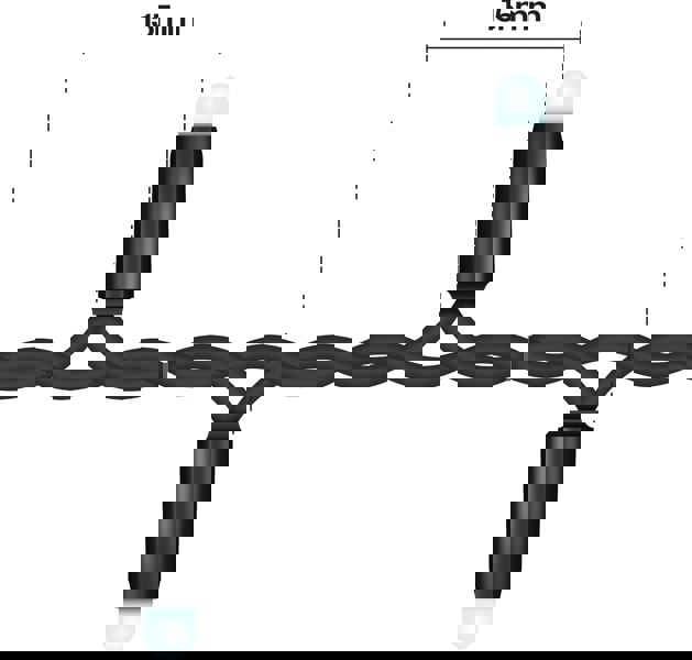 Eagle Connect Cluster Lights Black Rubber IP65 5m/250 LED Copper Gold