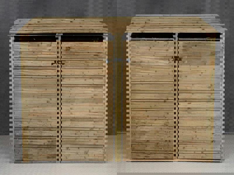 Arbor Garden Solutions Wooden Log Store with Doors and Shelf W-227cm, H-126cm or 180cm, D-88cm