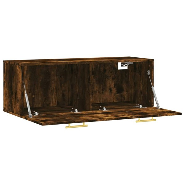 Berkfield Wall Cabinet Smoked Oak 100x36.5x35 cm Engineered Wood
