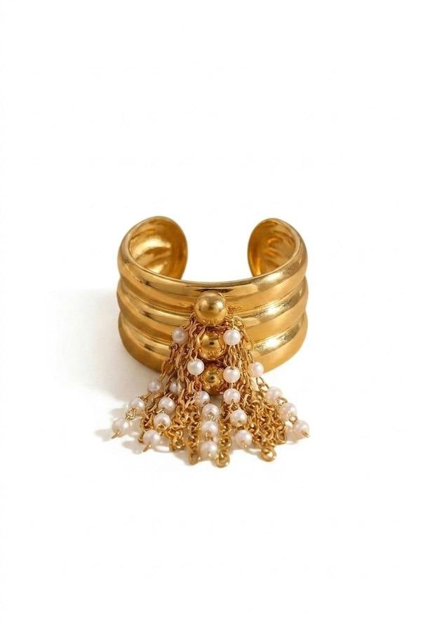 ARIIRA Jacinta Gold Tone Multi Band Ring