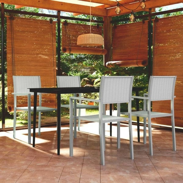 Berkfield 5 Piece Garden Dining Set White