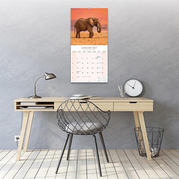 Elephants Calendar 2027, Wall Calendars, Month To View, Animals, Gift