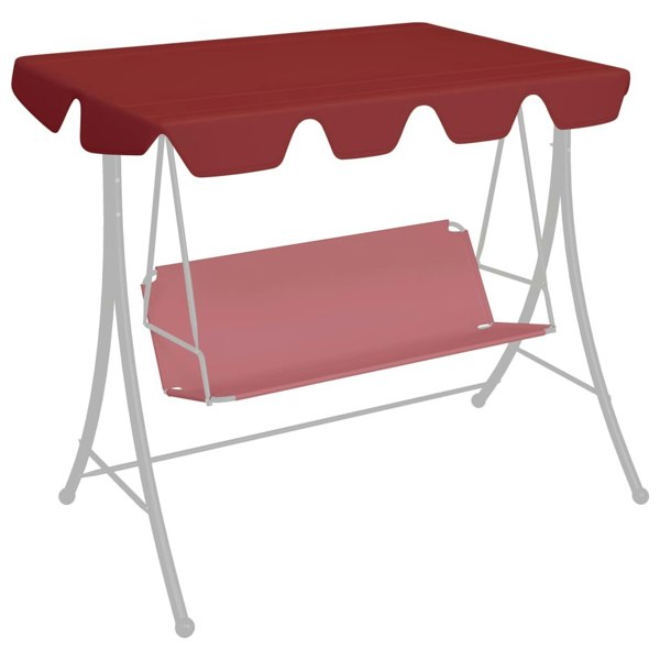 Berkfield Replacement Canopy for Garden Swing Wine Red 150/130x70/105 cm