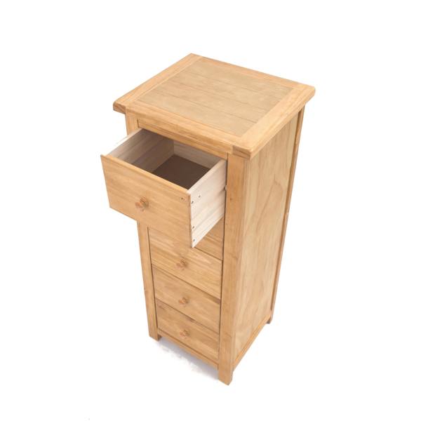 Cabinet Bits Lugo 5 Drawer Narrow Chest of Drawers Wood Knob