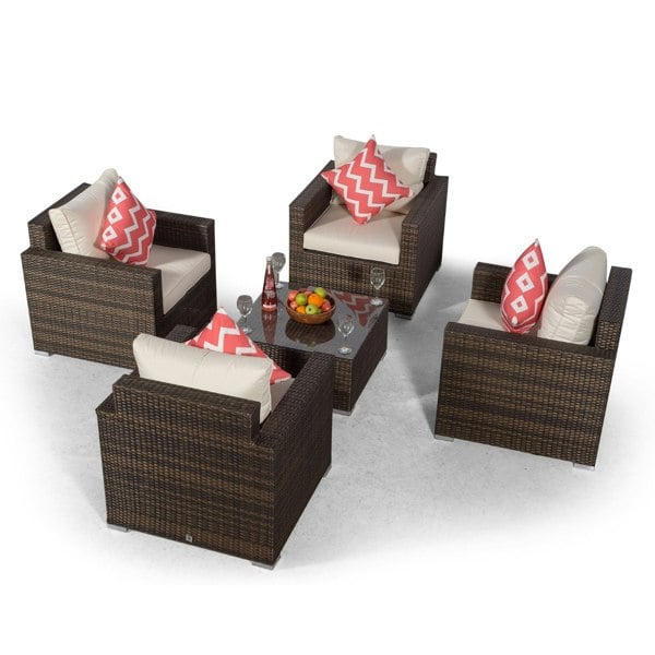 Giardino Sydney 4 Seater Rattan Conversation Sofa Set