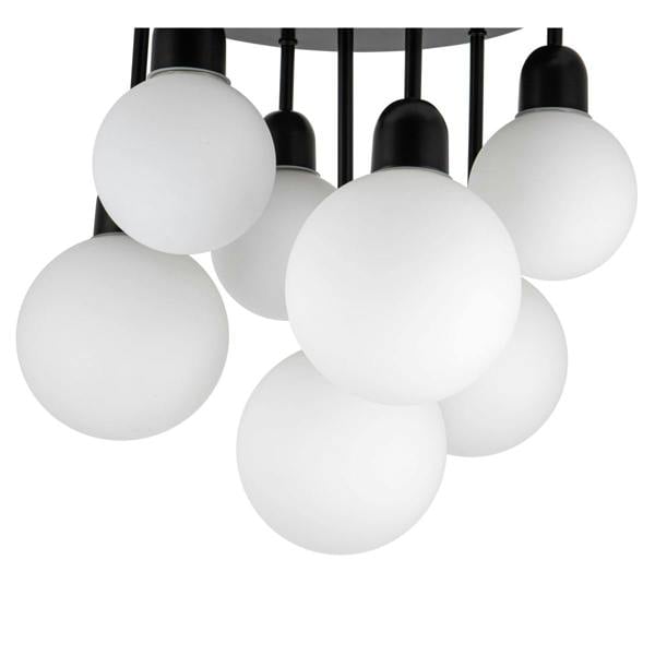 COSYLYTE Broome Bathroom 7 Light Opal Glass Ceiling Light