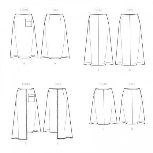 Simplicity Sewing Pattern 9648, Skirts for Women, K5 (8-10-12-14-16) - Easy