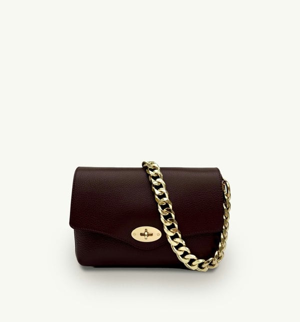 Apatchy London The Maddie Midi Leather Bag - Port