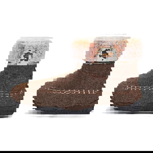 Gumbies Ossa Men's Slipper Boots - Chocolate & Cream