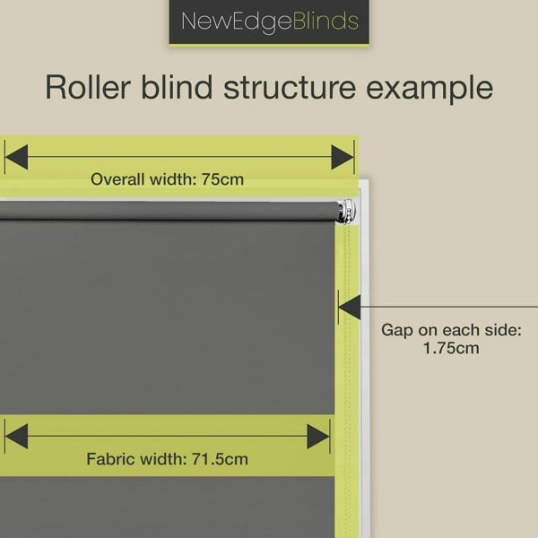 NewEdgeBlinds Basil Trimmable Thermal Blackout Roller Blinds